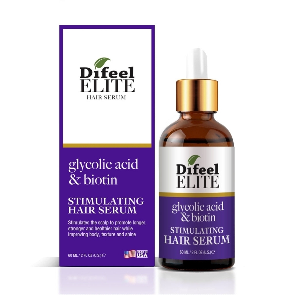 Difeel Elite Glycolic & Biotin Stimulating Hair Serum 2 oz. NIB